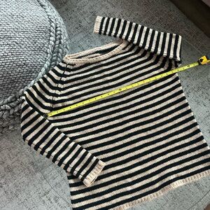 Made in Italy Apuntob Striped Wool Cashmere Knit Sweater Coastal Size S